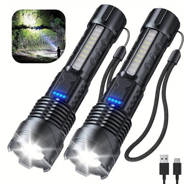 (BUY 1 GET 1 FREE) USB Rechargeable LED Torch