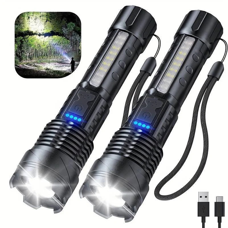 (BUY 1 GET 1 FREE) USB Rechargeable LED Torch