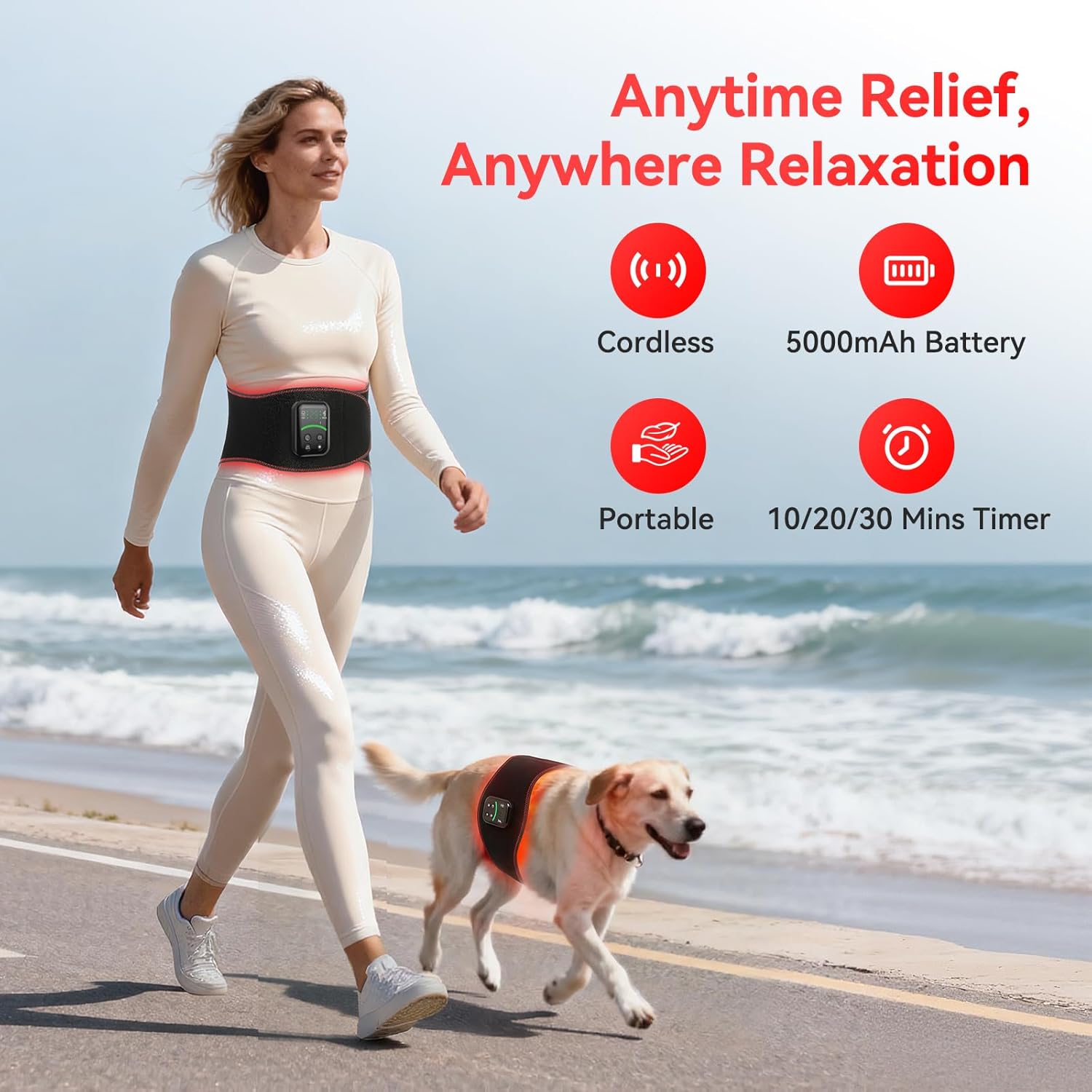 Red Light Therapy Belt for Waist & Shoulder