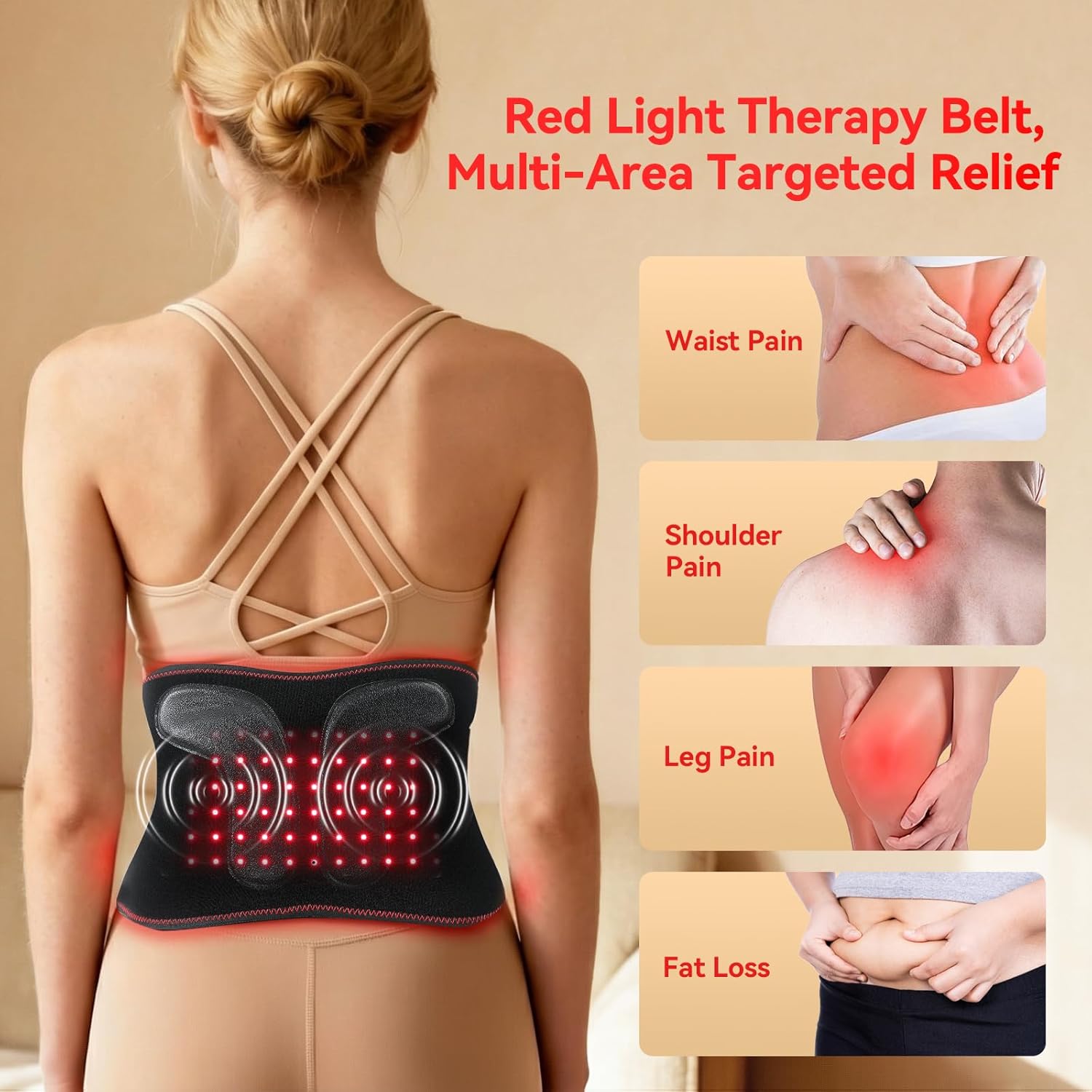 Red Light Therapy Belt for Waist & Shoulder