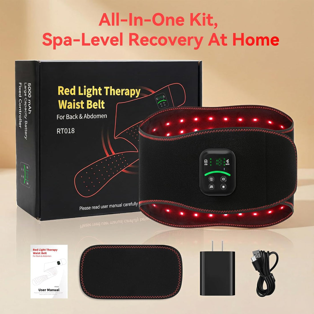Red Light Therapy Belt for Waist & Shoulder