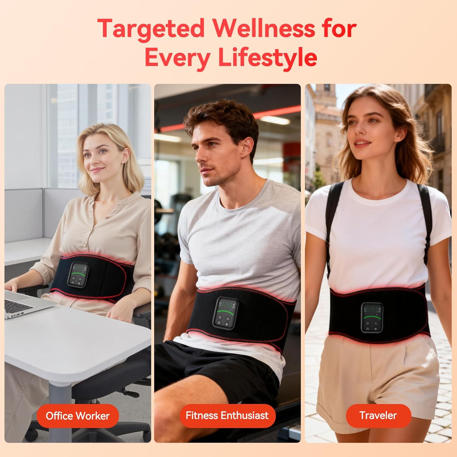 Red Light Therapy Belt for Waist & Shoulder