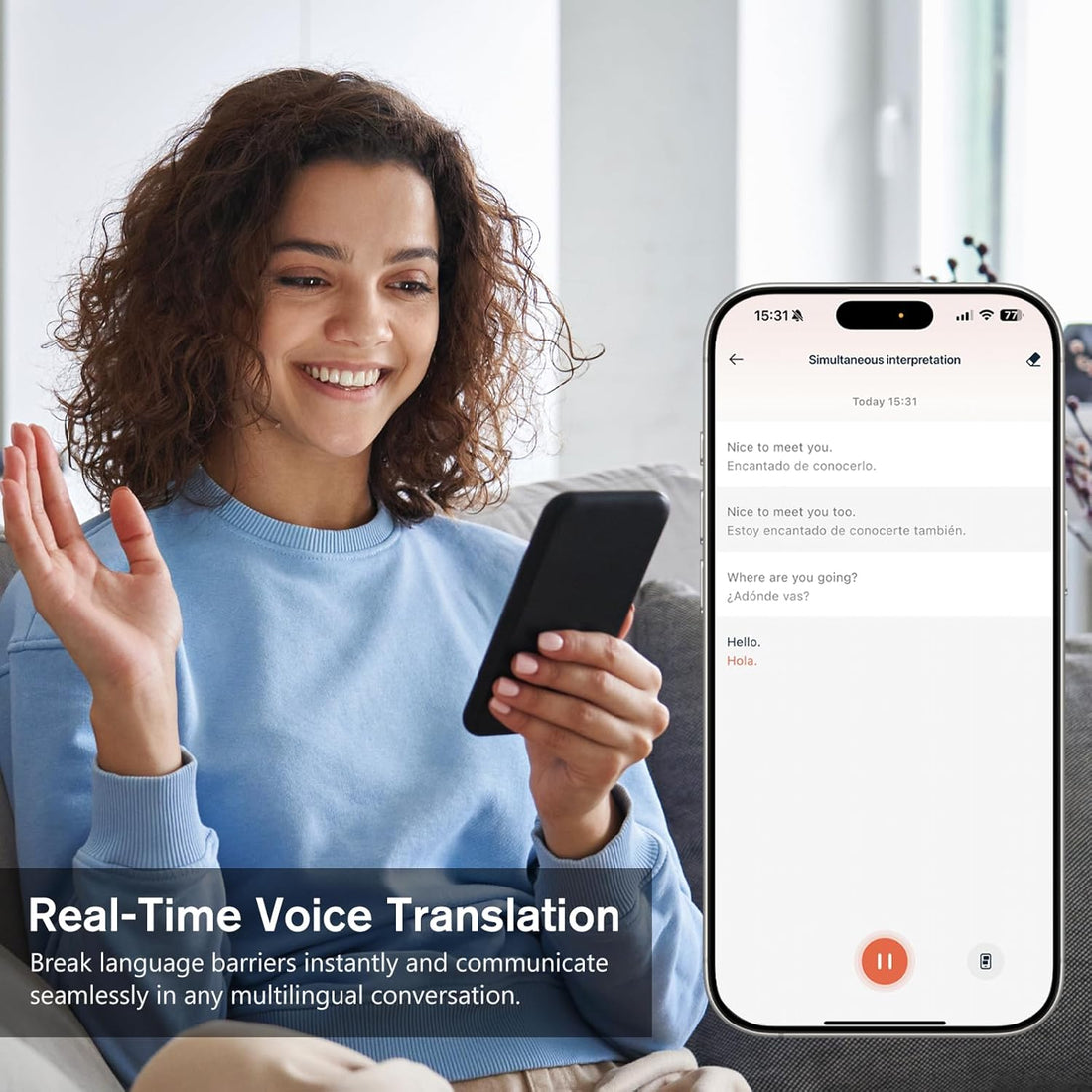 AI Translator Earbuds (144 Languages)