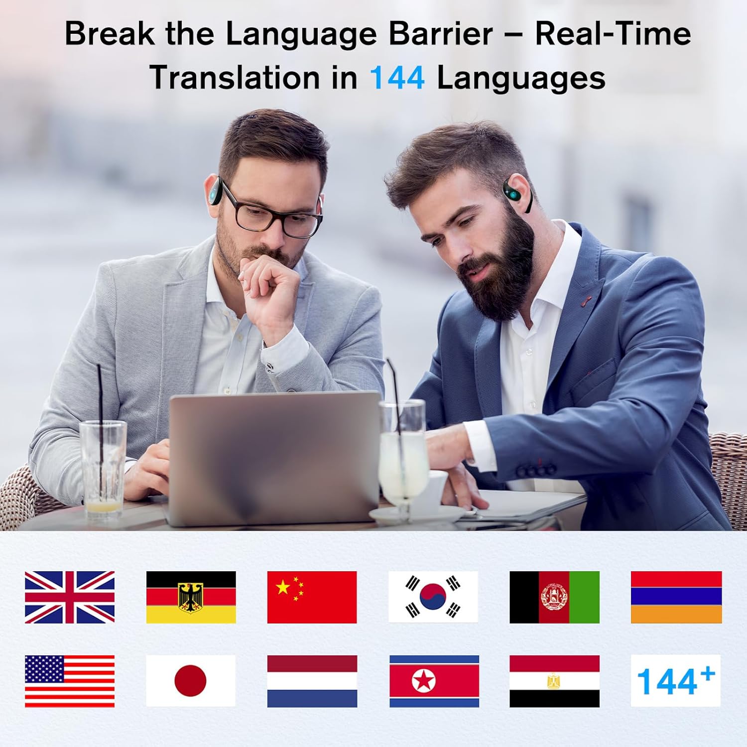 AI Translator Earbuds (144 Languages)